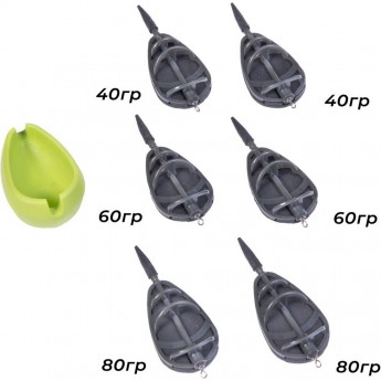 Набор пластиковых фидерных кормушек FEEDER CONCEPT M1 ФЛЭТ МЕТОД 6шт. Набор пластиковых фидерных кормушек FEEDER CONCEPT M1 ФЛЭТ МЕТОД 6шт.