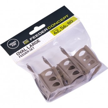 Набор фидерных кормушек FEEDER CONCEPT Vegas Овал Большая 42 56 80г 3шт. Набор фидерных кормушек FEEDER CONCEPT Vegas Овал Большая 42 56 80г 3шт.